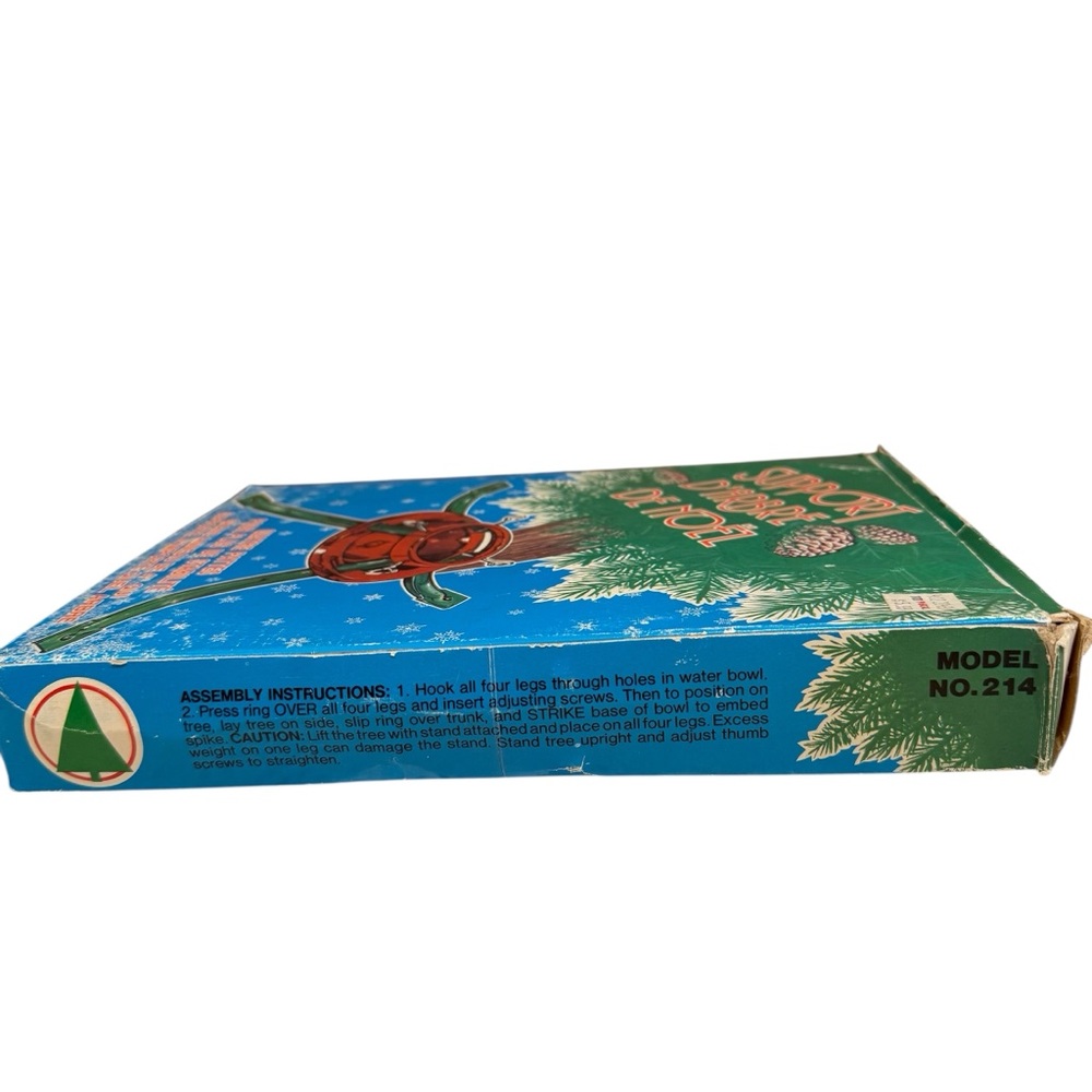 VTG MCM Real Christmas Tree Stand 4” Red Green National Machine Products Canada - Picture 10 of 17
